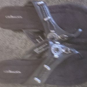 G.H.Bass Tilda sz 9 Black padded. Leather/suede